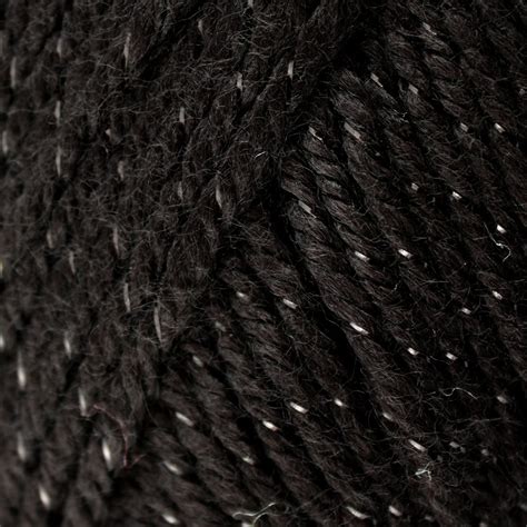 Caron Simply Soft Party 0007 Black Sparkle with Acrylic and Metallic